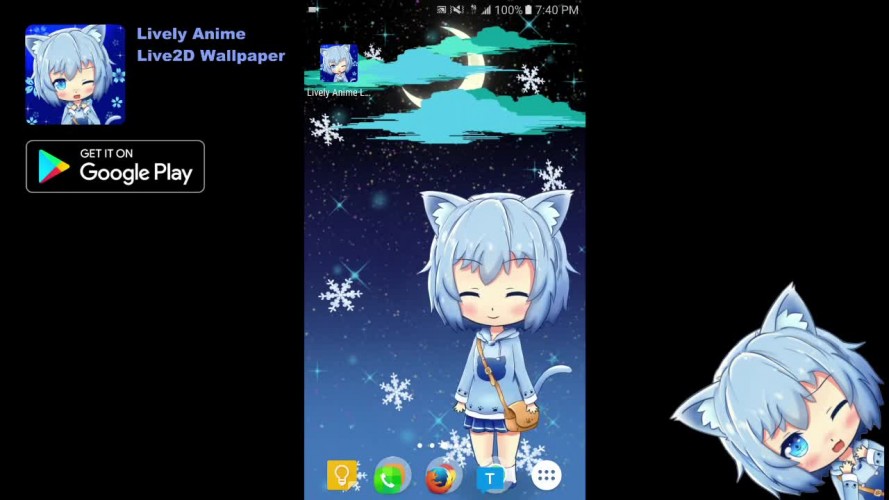 Cat Girl Anime Live Wallpaper for Android - Opinapp
